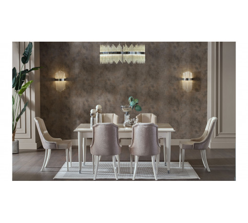 Обеденный стол раздвижной Gravita (Гравита) GRAV-14 слоновая кость