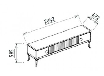 Стенка под ТВ Песаро (PESARO) PESR-15-B-C