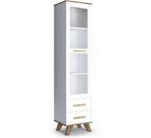 Гостиная Вега Скандинавия 3 (глянец, белый + дуб каньон)