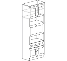 Шкаф для посуды Инна 605 темный